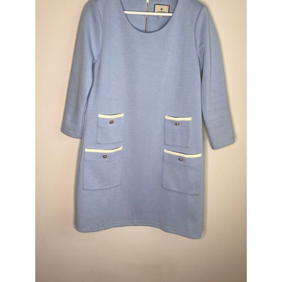 Tuckernuck Francoise Mod Mini Dress Light Blue Women's Size Small - Picture 4 of 8